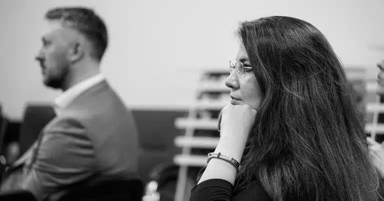 Mature college students in class